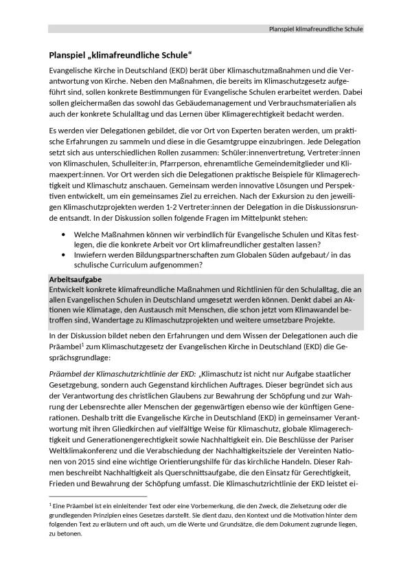 Rollenspiel: Planspiel „klimafreundliche Schule“ (PDF)