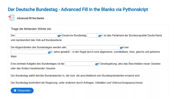 Interaktion: Der Deutsche Bundestag (Pythonskript)
