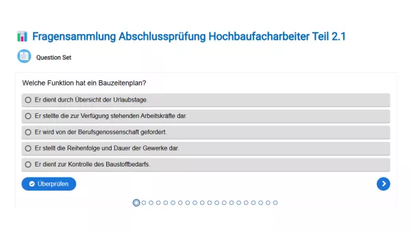 Interaktion: Fragensammlung Abschlussprüfung Hochbaufacharbeiter Teil 2.1