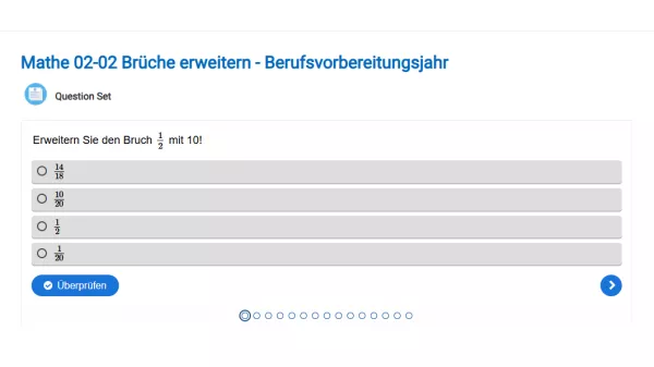 Interaktion: Brüche erweitern - Berufsvorbereitungsjahr