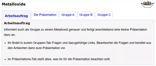 Unterrichtsbaustein: Metalloxide
