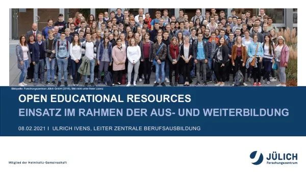 Presentation: OER - Einsatz im Rahmen der Aus- und Weiterbildung (PDF)