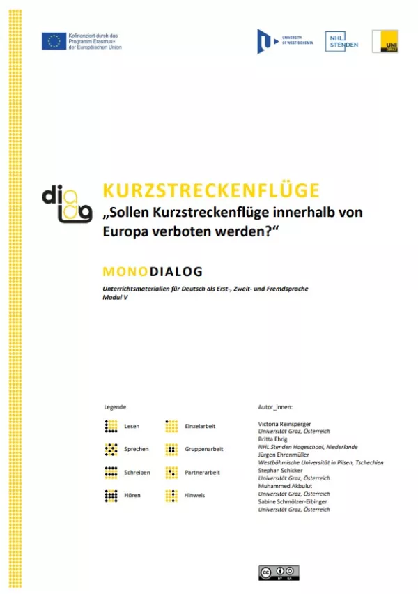 Arbeitsblatt: Kurzstreckenflüge | MonoDiaLog | Teil 1: „Sollen Kurzstreckenflüge innerhalb von Europa verboten werden?“