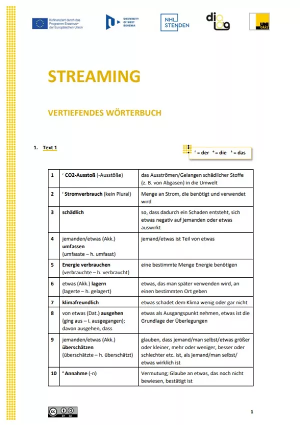 Text: Streaming | Vertiefendes Wörterbuch