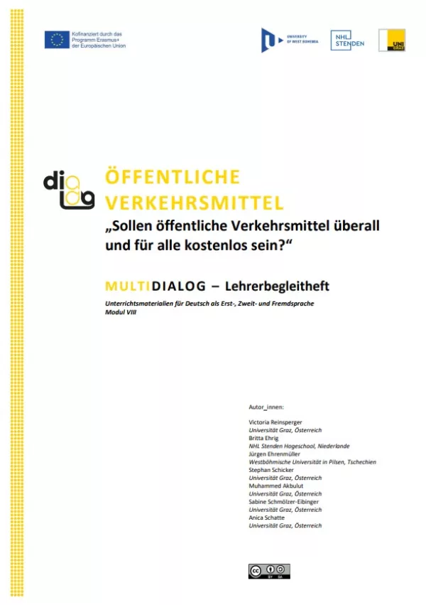 Handbuch: Öffentliche Verkehrsmittel | MultiDiaLog | Lehrerbegleitheft
