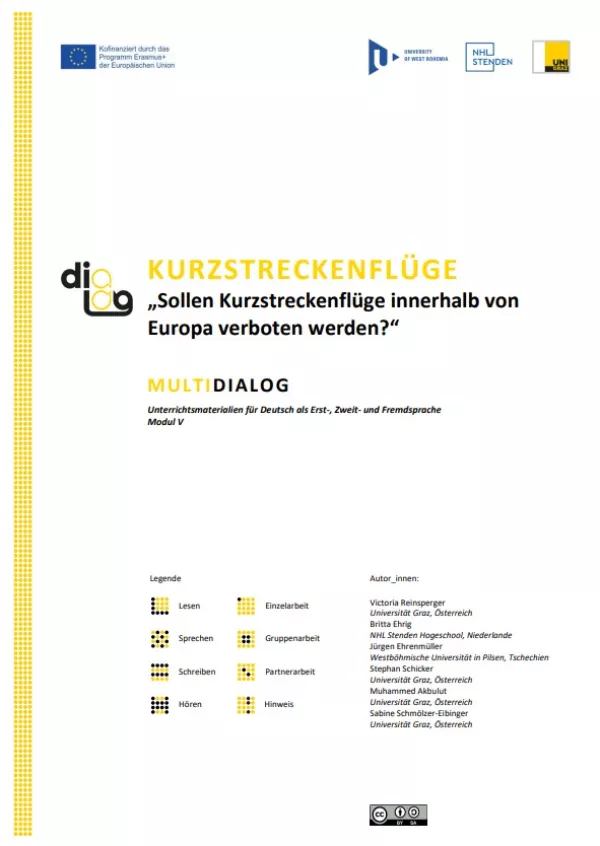 Arbeitsblatt: Kurzstreckenflüge | MultiDiaLog | Teil 1: „Sollen Kurzstreckenflüge innerhalb von Europa verboten werden?“