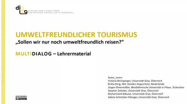 Presentation: Umweltfreundlicher Tourismus | MultiDiaLog | Materialien für Lehrende