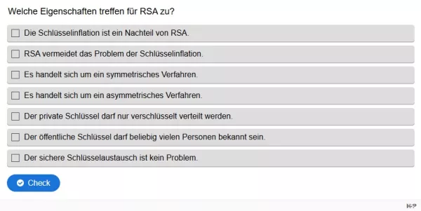 Lernspiel: B5-6 Eigenschaften der RSA-Verschlüsselung. Quiz zum Video