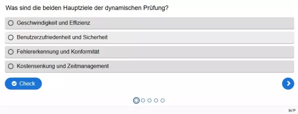 Lernspiel: G5-4 Question Set: Dynamische Tests Teil 1. Quiz zum Video