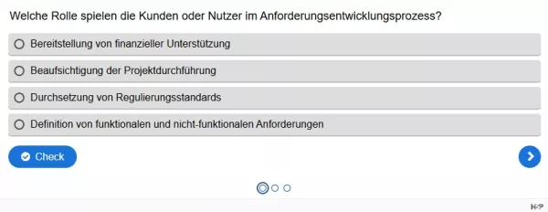 Lernspiel: G2-2 Question Set: Stakeholders Teil 1. Quiz zum Video