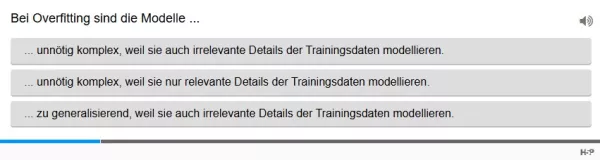 Lernspiel: C9-1 Single Choice: Overfitting. Quiz zum Video