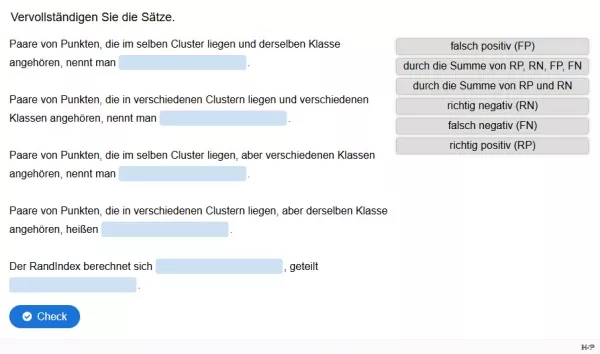 Lernspiel: C8-5 Drag the Words: RP, RN, FP, FN. Quiz zum Video