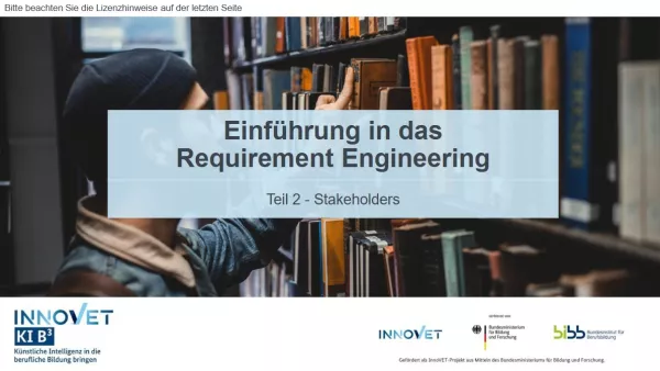 Video: G2-2 Einführung in das Requirement Engineering: Teil 2 - Stakeholders (Video)