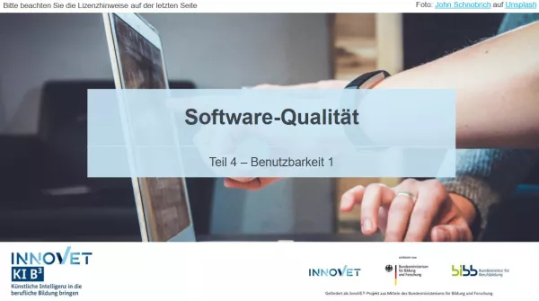 Video: G4-4 Software-Qualität: Teil 4 - Benutzbarkeit 1 (Video)