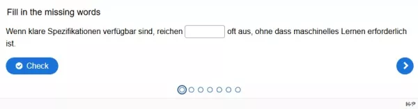 Lernspiel: G2-5 Question Set: Anforderungsanalyse für KI-basierte Systeme Teil 1. Quiz zum Video