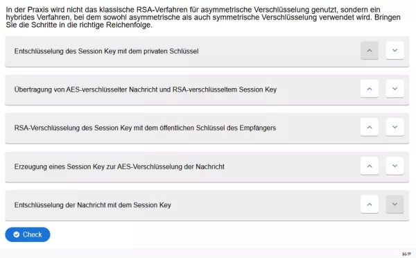 Lernspiel: B5-6 Hybride Varianten von RSA. Quiz zum Video