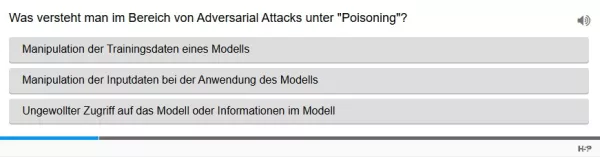 Lernspiel: C9-5 Single Choice: Adversarial Attacks. Quiz zum Video