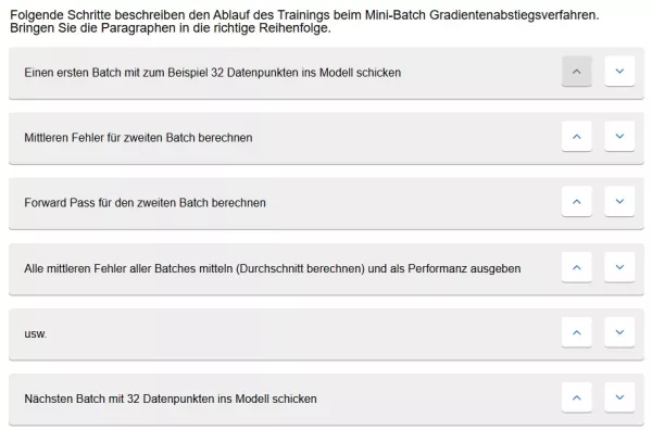 Lernspiel: C9-1 Sort the Paragraphs: Algorithmus für eine Epoche. Quiz zum Video