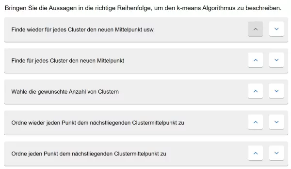Lernspiel: C8-2 Sort the Paragraphs: der k-Means Algorithmus. Quiz zum Video
