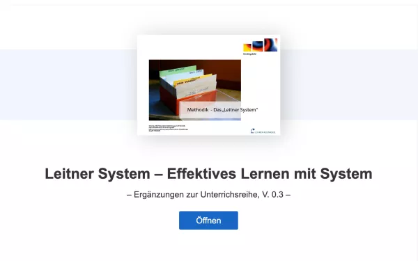 Interaktion: Leitner System – Methodik