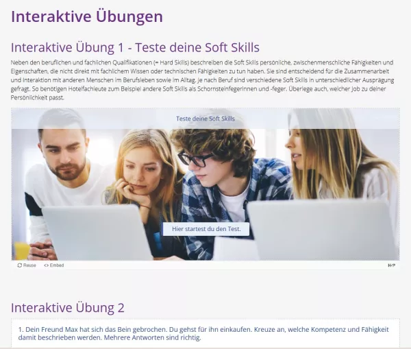 Test: Europass: Interaktive Übungen