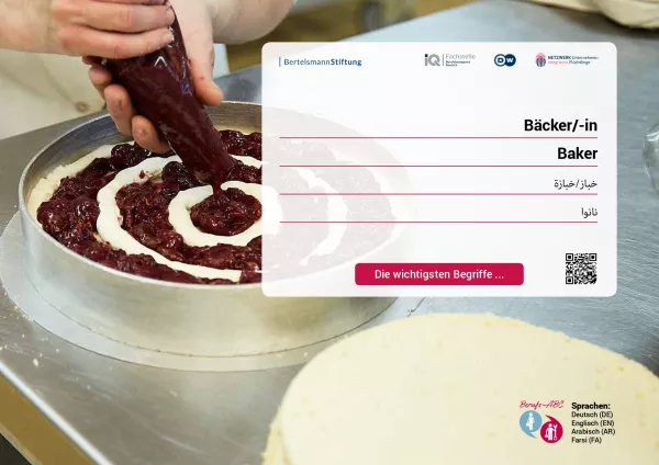 Arbeitsblatt: Bäcker/-in | Die wichtigsten Begriffe (Arabisch, Farsi)