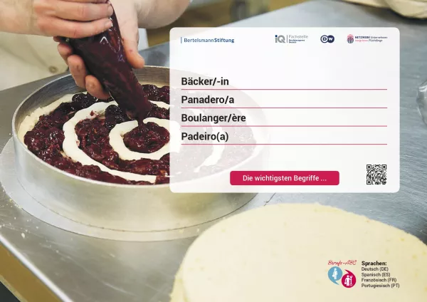 Arbeitsblatt: Bäcker/-in | Die wichtigsten Begriffe (Französisch, Spanisch)
