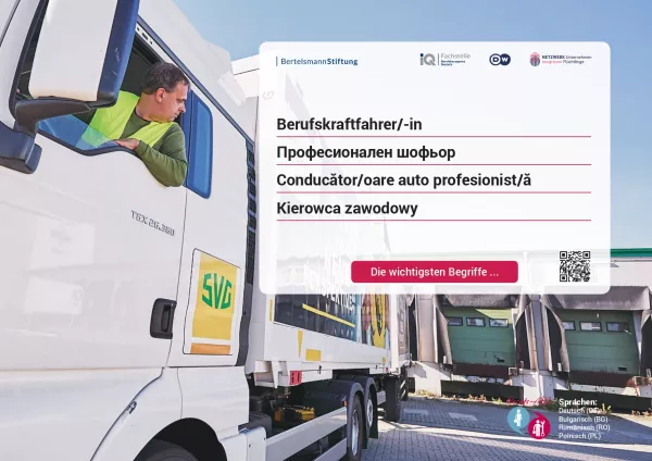 Arbeitsblatt: Berufskraftfahrer/-in | Die wichtigsten Begriffe (Polnisch, Rumänisch, Bulgarisch)