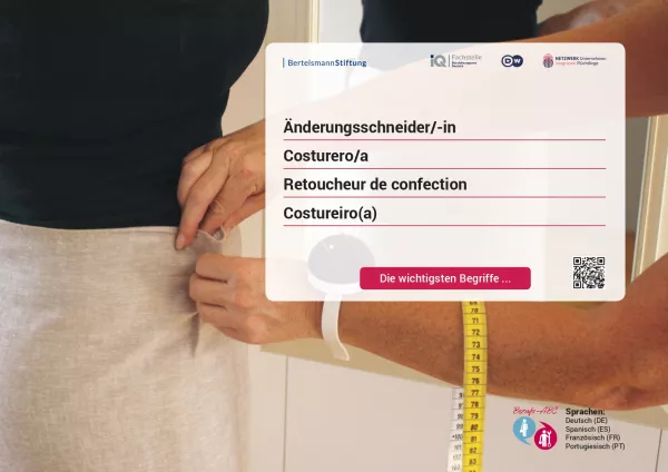 Arbeitsblatt: Änderungsschneider/-in | Die wichtigsten Begriffe (Französisch, Spanisch)
