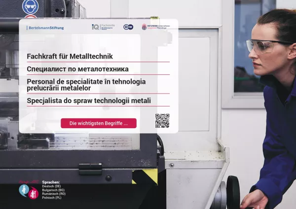 Arbeitsblatt: Fachkraft für Metalltechnik | Die wichtigsten Begriffe (Polnisch, Rumänisch, Bulgarisch)