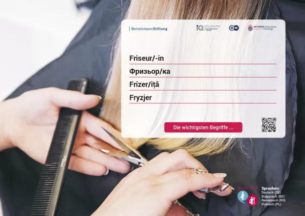 Arbeitsblatt: Friseur/-in | Die wichtigsten Begriffe (Polnisch, Rumänisch, Bulgarisch)