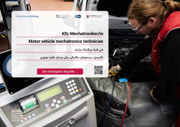 Arbeitsblatt: Kfz-Mechatroniker/-in PKW-Technik | Die wichtigsten Begriffe (Arabisch, Farsi)