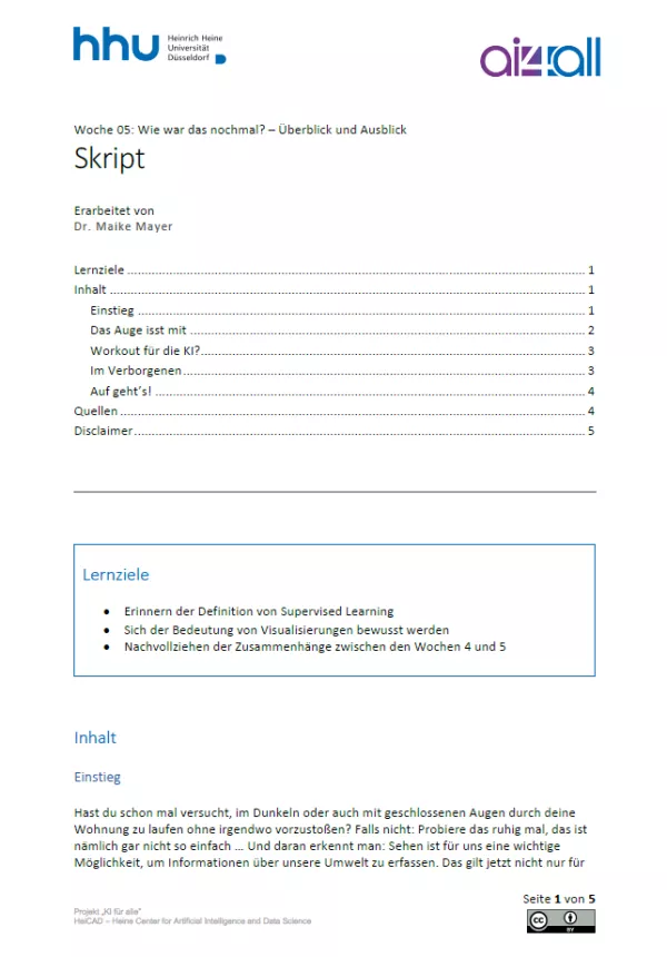 Kurs: Woche 5 | Wie war das nochmal? Überblick und Ausblick (PDF)