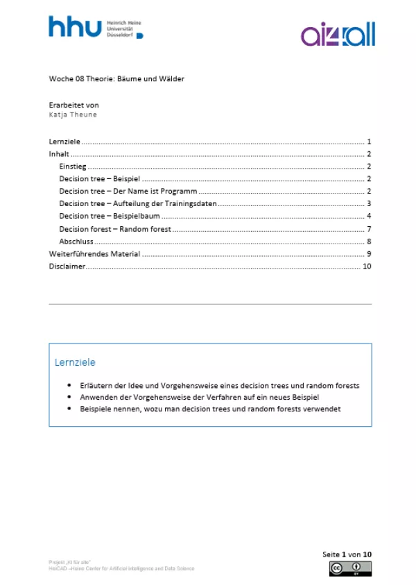 Kurs: Woche 8 | Theorie | Bäume und Wälder (PDF)