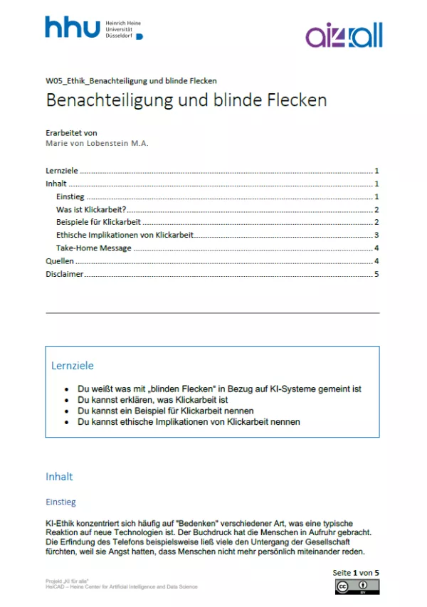 Kurs: Woche 5 | Ethik | Benachteiligung und blinde Flecken (PDF)