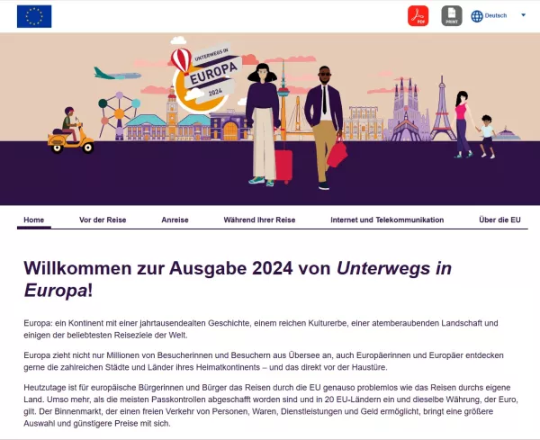 Webseite: Unterwegs in Europa | Website