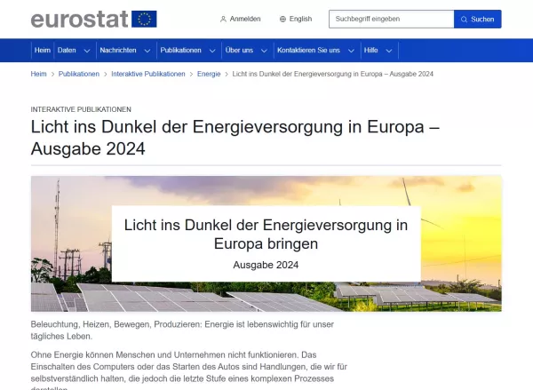 Daten: Interaktive Veröffentlichungen von Eurostat | „Shedding light on energy in Europe“