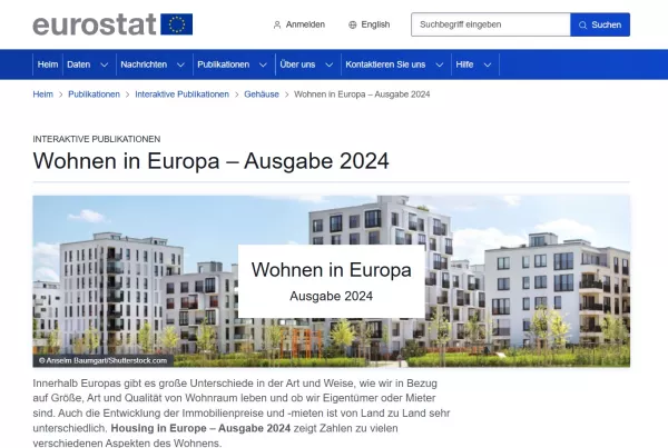 Daten: Interaktive Veröffentlichungen von Eurostat | Wohnen in Europa