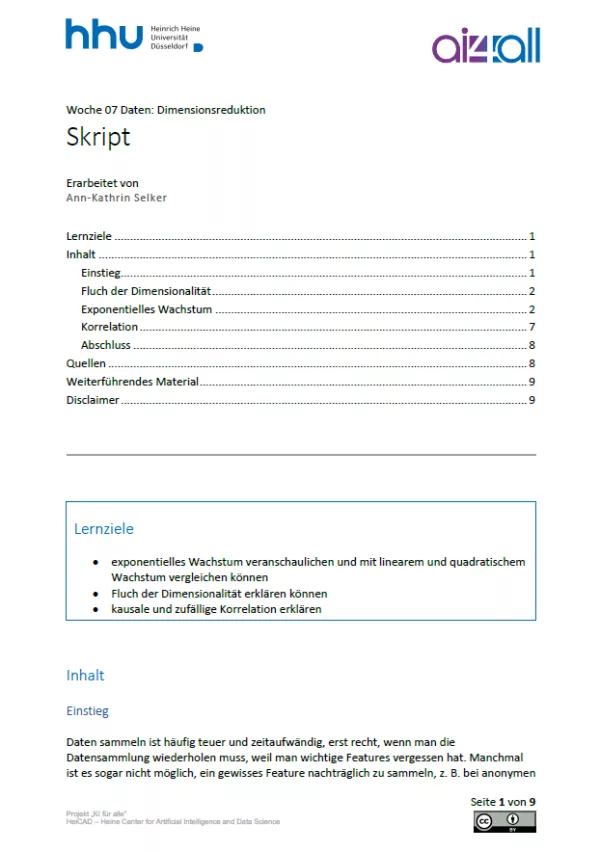 Kurs: Woche 7 | Daten | Dimensionsreduktion (PDF)