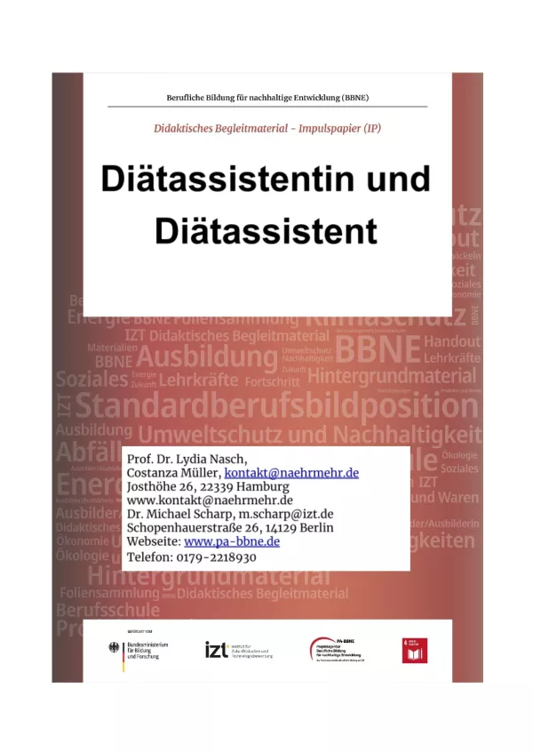 Unterrichtsbaustein: BBNE für Diätassisstent/innen - Impulspapier