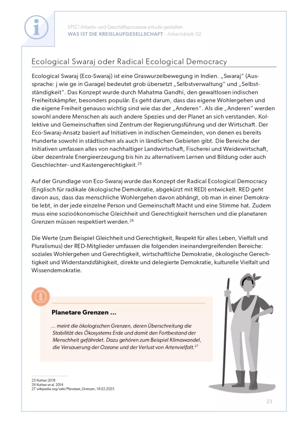 Arbeitsblatt: Ecological Swaraj oder Radical Ecological Democracy
