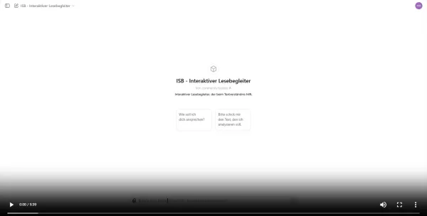 Video: Interaktiver Lesebegleiter (KI): Erklärvideo