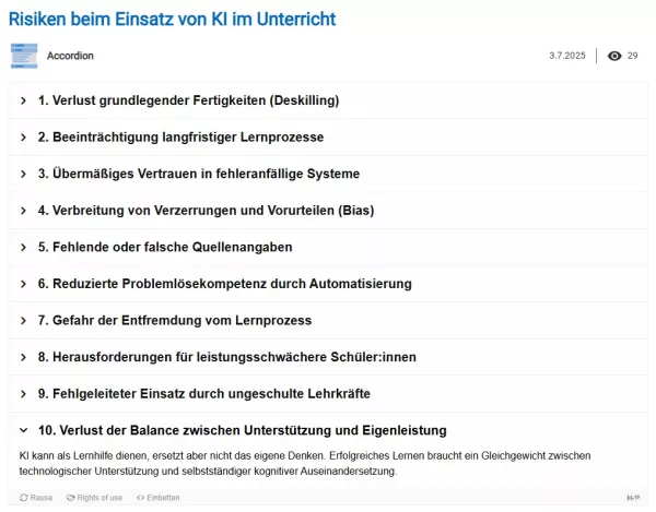 Interaktion: Risiken beim Einsatz von KI im Unterricht