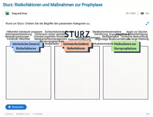 Interaktion: Sturz: Risikofaktoren und Maßnahmen zur Prophylaxe