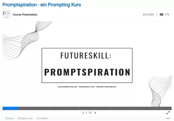 Interaktion: Promptspiration - ein Prompting-Kurs