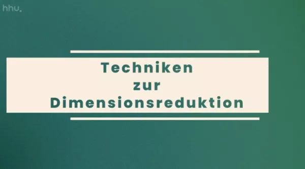 Video: Datenbeschaffung und -aufbereitung | 04 | Techniken zur Dimensionsreduktion (MP4)