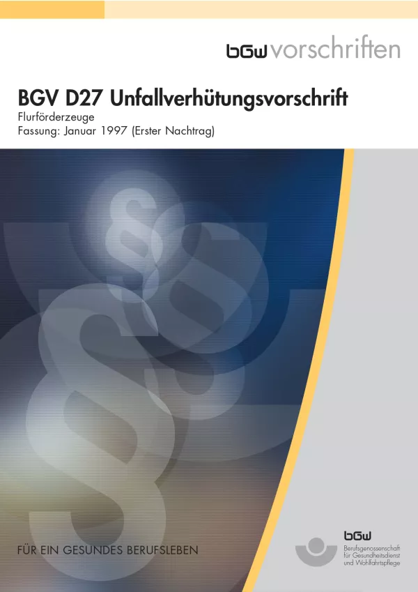 Broschuere: Unfallverhütungsvorschrift - Flurförderzeuge