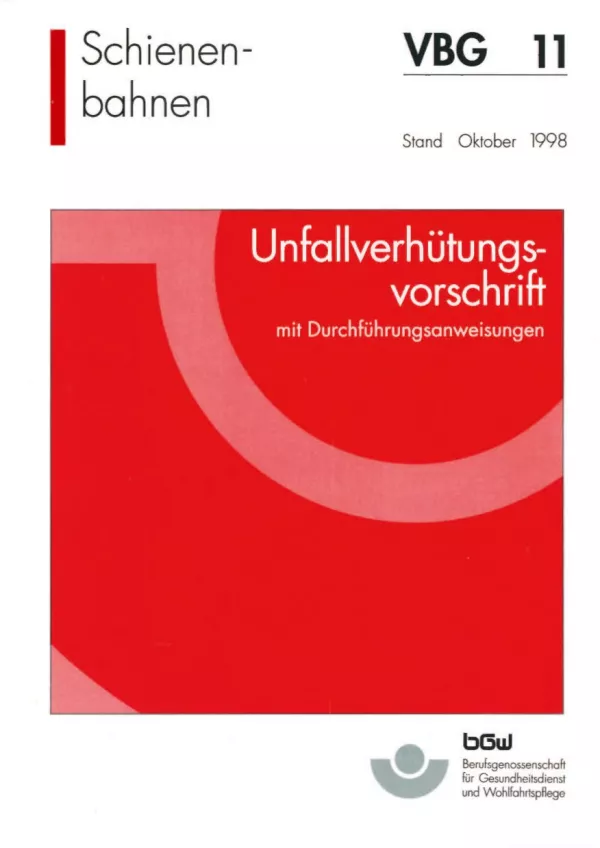 Broschuere: Unfallverhütungsvorschrift - Schienenbahnen