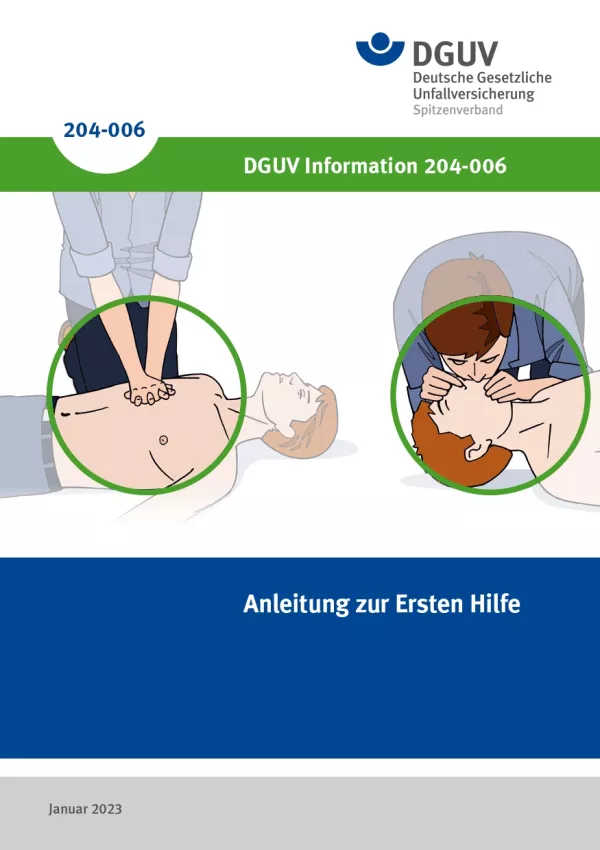 Broschuere: Anleitung zur Ersten Hilfe