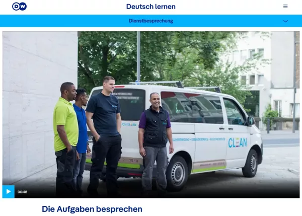 Interaktion: Gebäudereinigung | Dienstbesprechung: Die Aufgaben besprechen (Passiv Präsens)